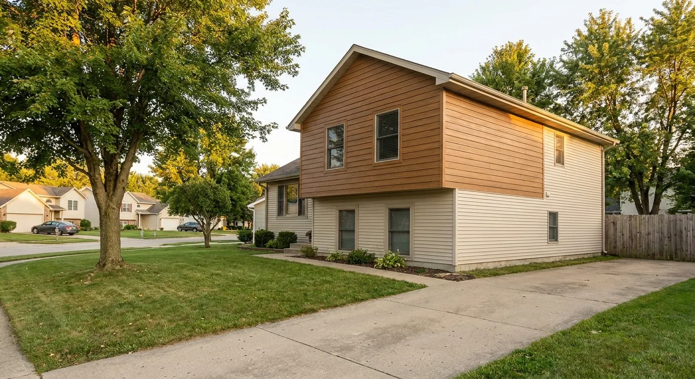 A second home finished in LP SmartSide engineered wood siding